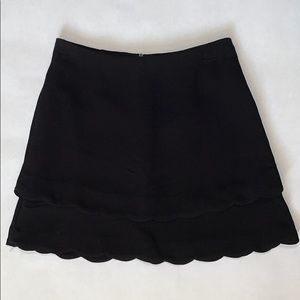 Black Scallop Skirt